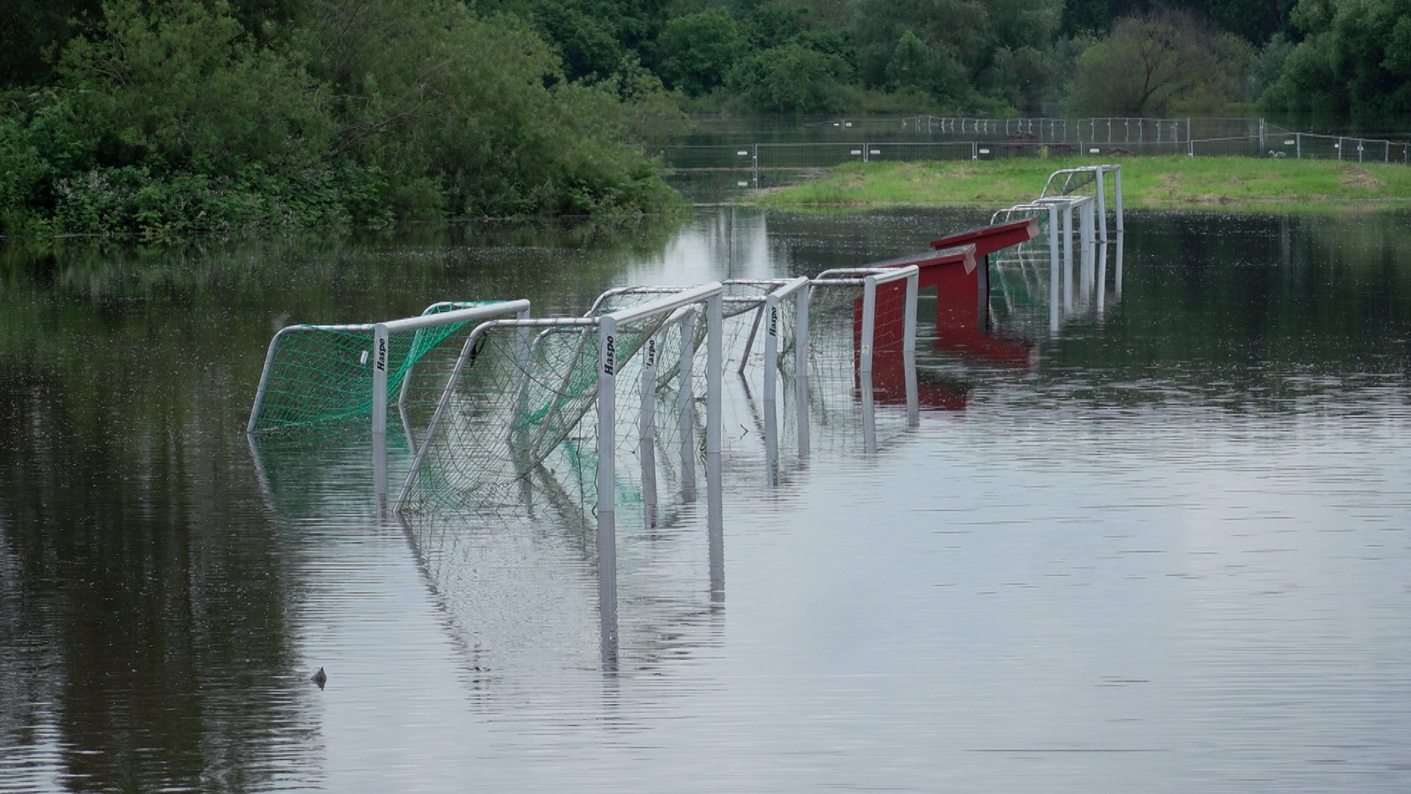 Im Regensburger Stadtteil Sallern ist besonders das Vereinsheim des SV Sallern vom Hochwasser betroffen - das hätte verhindert werden können. 