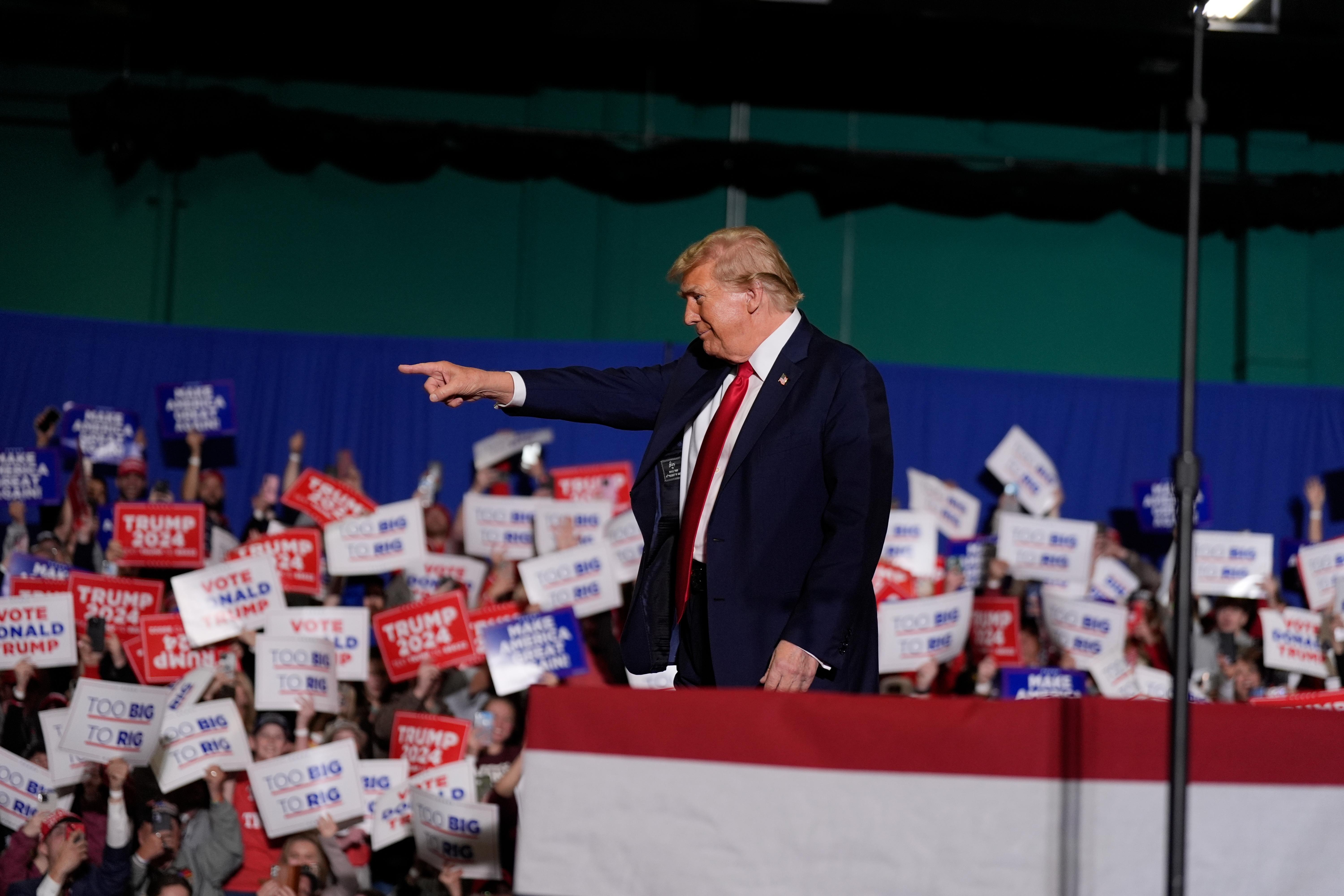 Donald Trump auf einer Wahlveranstaltung in North Carolina