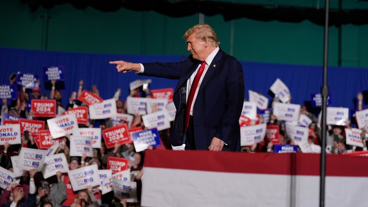 Donald Trump auf einer Wahlveranstaltung in North Carolina