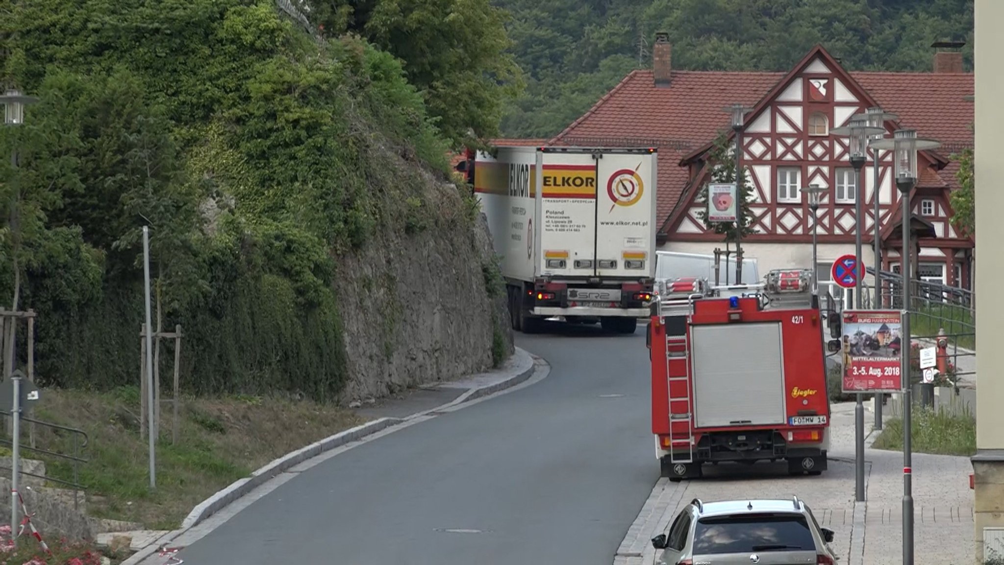 Navi lockt Lkw-Fahrer in Falle