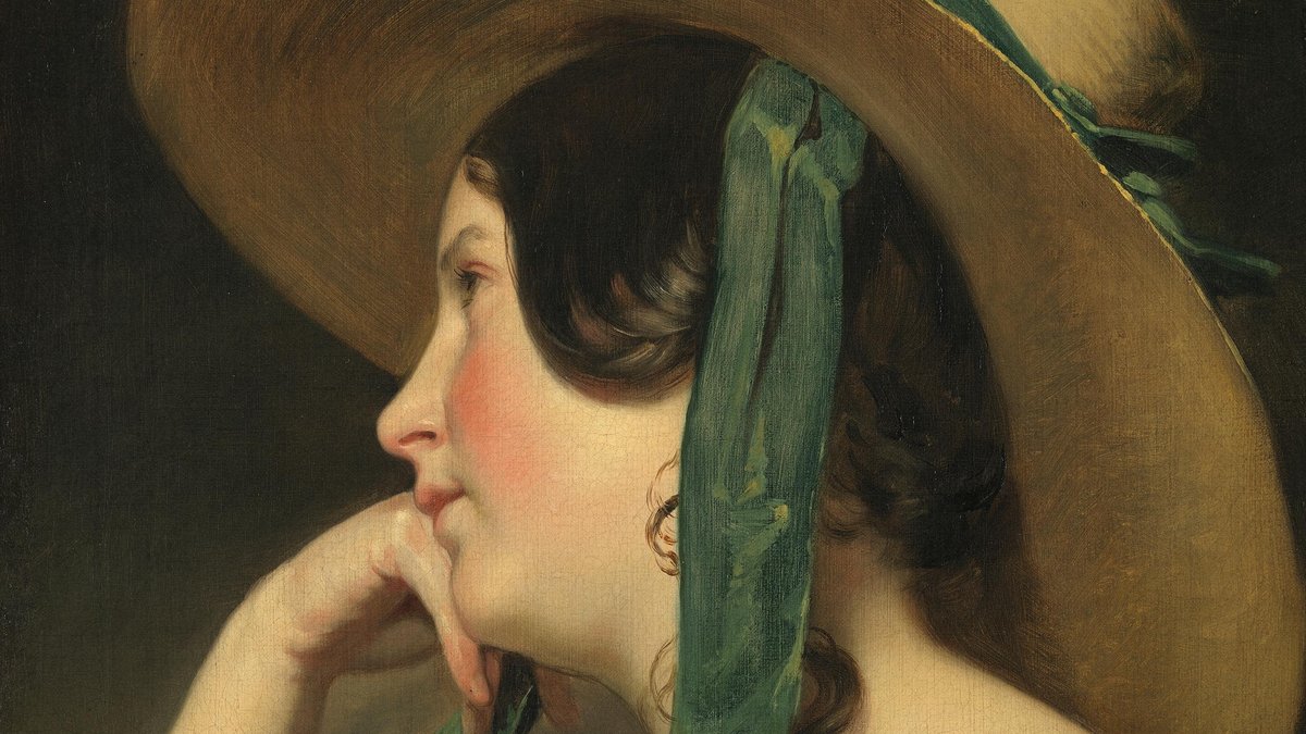 Friedrich von Amerling, Junges Mädchen mit Strohhut, um 1835
