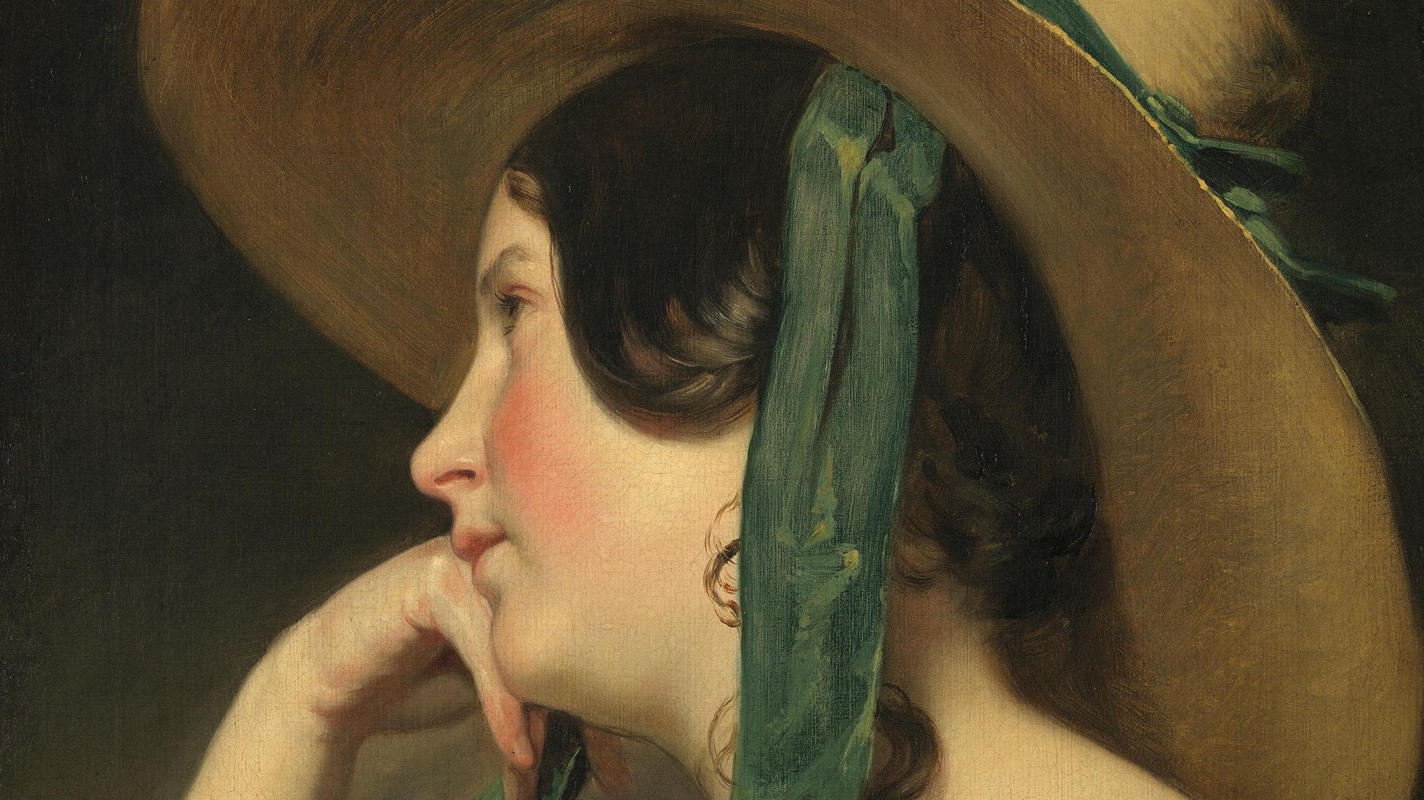 Friedrich von Amerling, Junges Mädchen mit Strohhut, um 1835