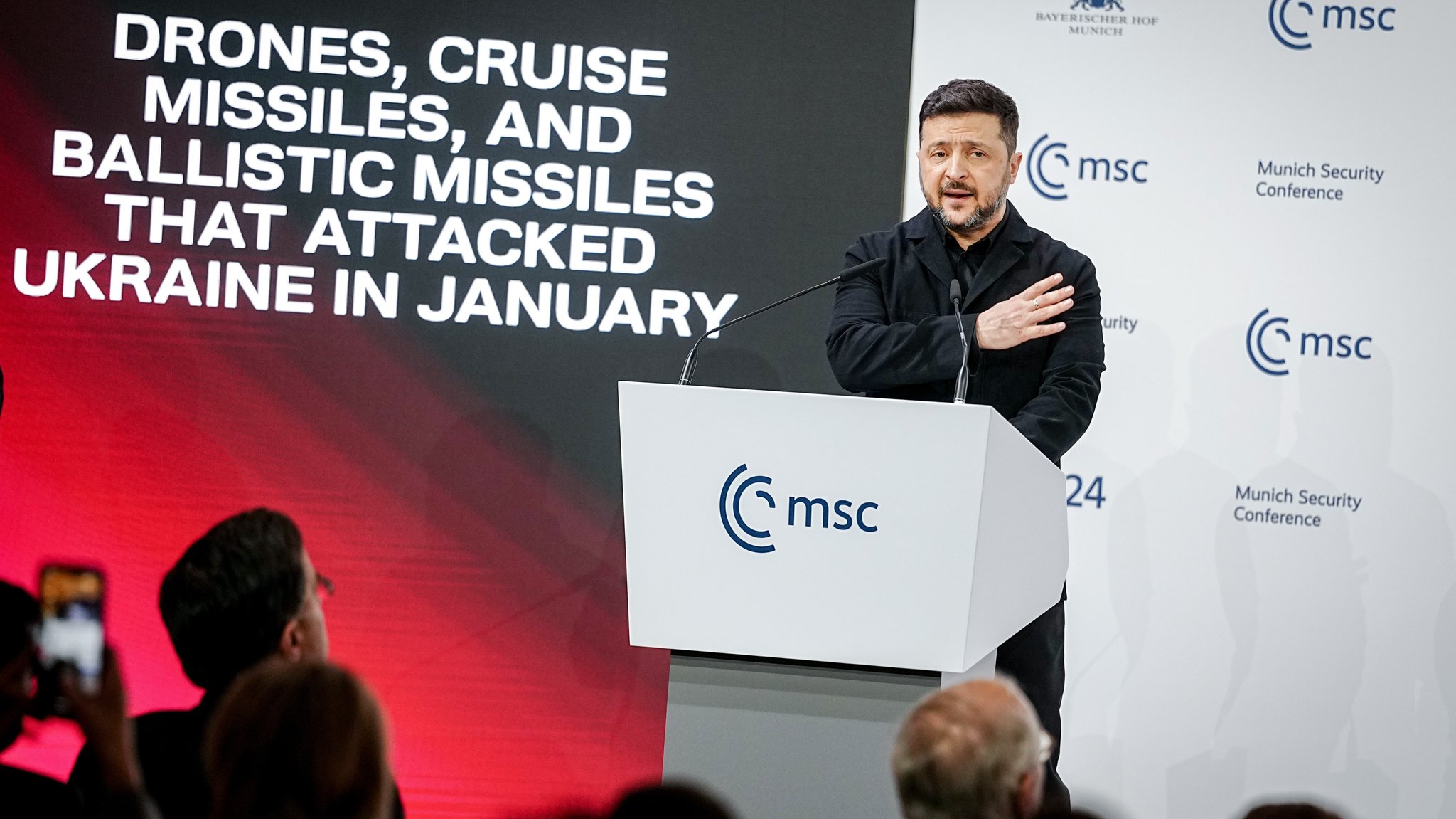 Wolodymyr Seleskyj auf der Münchner Sicherheitskonferenz