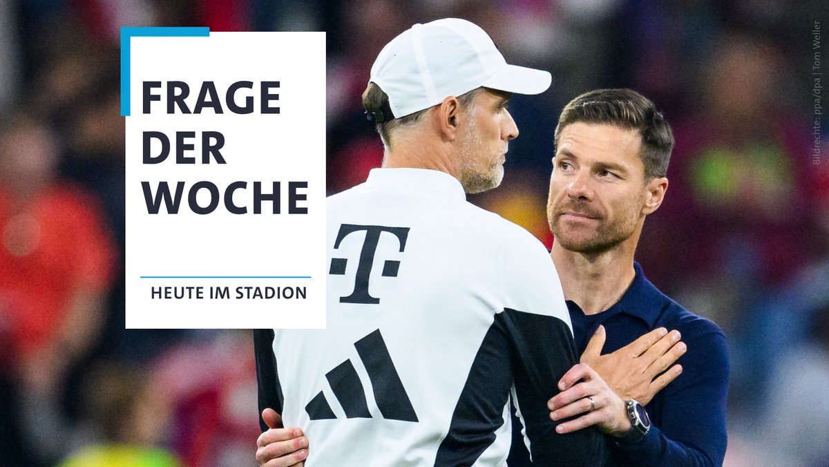 Leverkusens Trainer Xabi Alonso (r.) und Thomas Tuchel