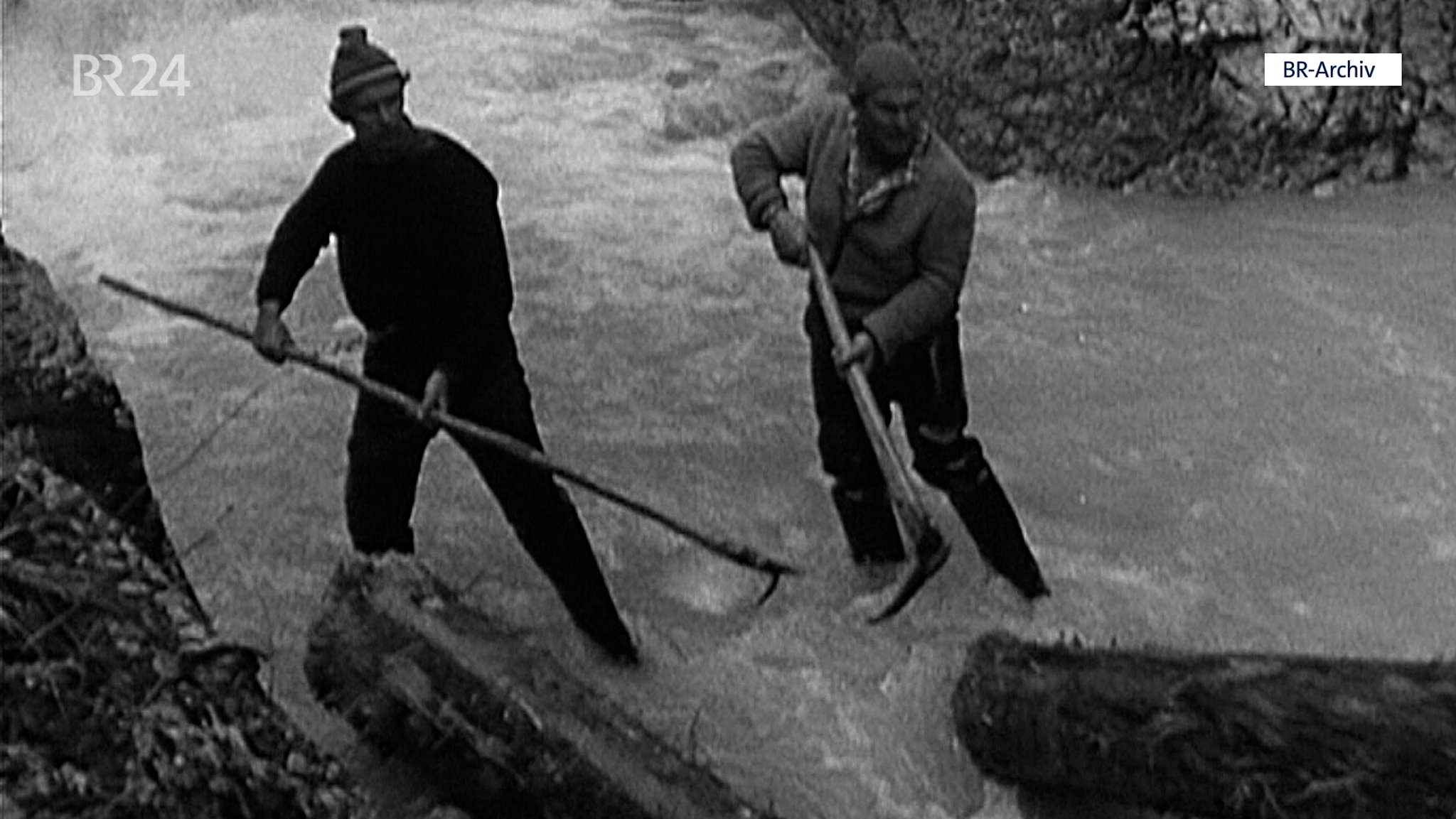 Letzte Holztrift in Berchtesgaden 1963