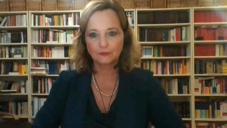 Die Migrationsforscherin Prof. Petra Bendel ist eine der Autorinnen des Reports "Globale Flucht 2025" und dazu der Moderatorin Ursula Heller zugeschaltet. | Bild: BR Die Migrationsforscherin Prof. Petra Bendel ist eine der Autorinnen des Reports "Globale Flucht 2025" und dazu der Moderatorin Ursula Heller zugeschaltet.