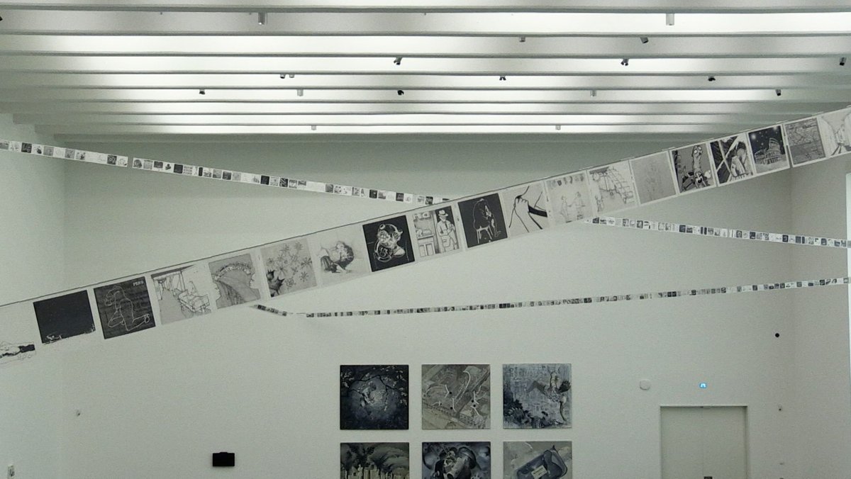 "install-insta", eine Installation von Roger Libesch für die Ausstellung "aroma" in der Kunsthalle Schweinfurt.