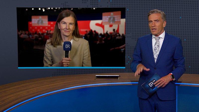 BR-Korrespondentin Barbara Kostolnik zum SPD-Parteitag | Bild: BR BR-Korrespondentin Barbara Kostolnik zum SPD-Parteitag