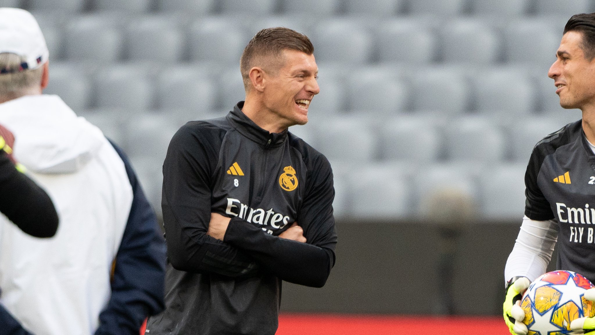 Toni Kroos beim Abschlusstraining in München