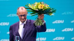 Friedrich Merz beim CDU-Parteitag | Bild:dpa-Bildfunk/Carsten Koall