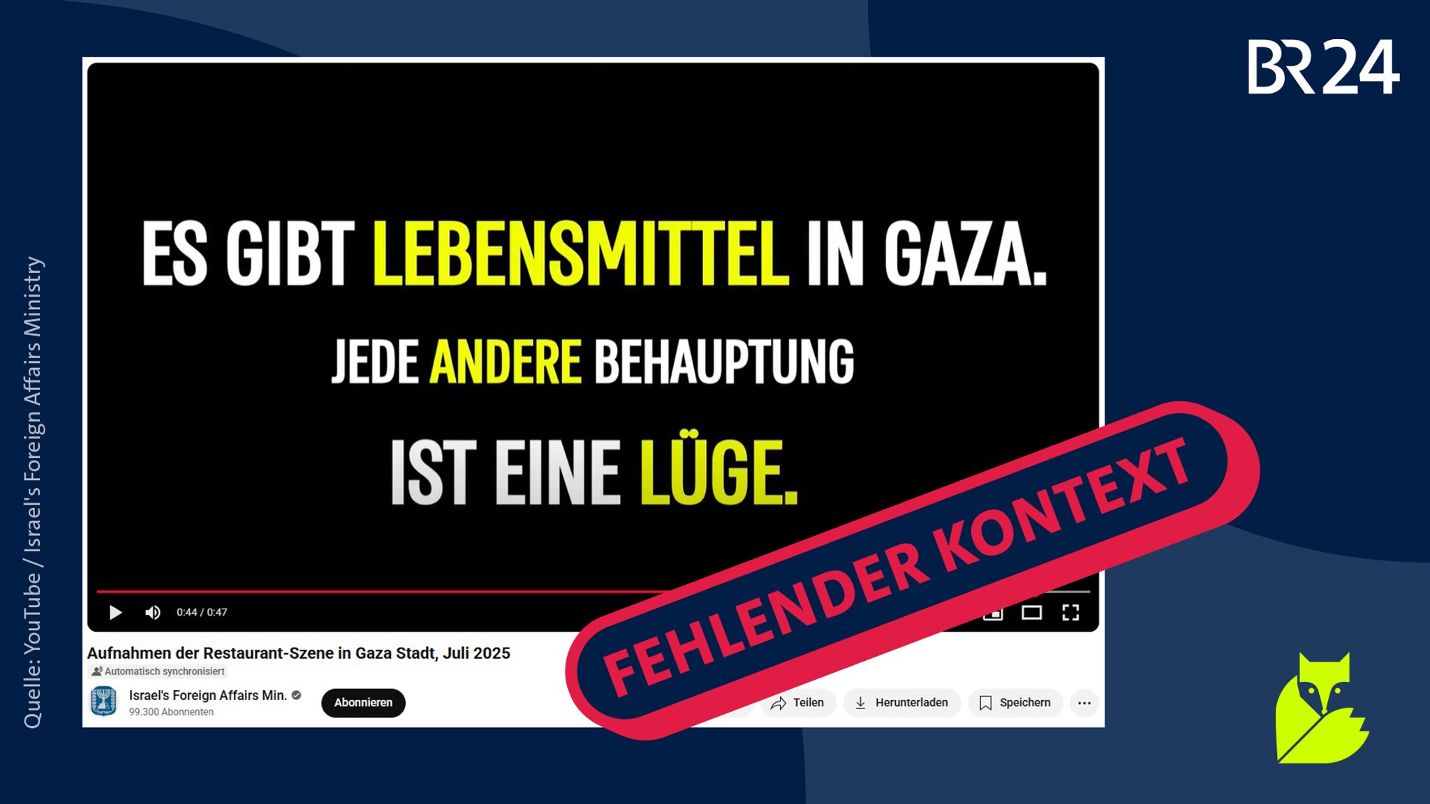 Screenshot aus einem Video des israelischen Außenministeriums.