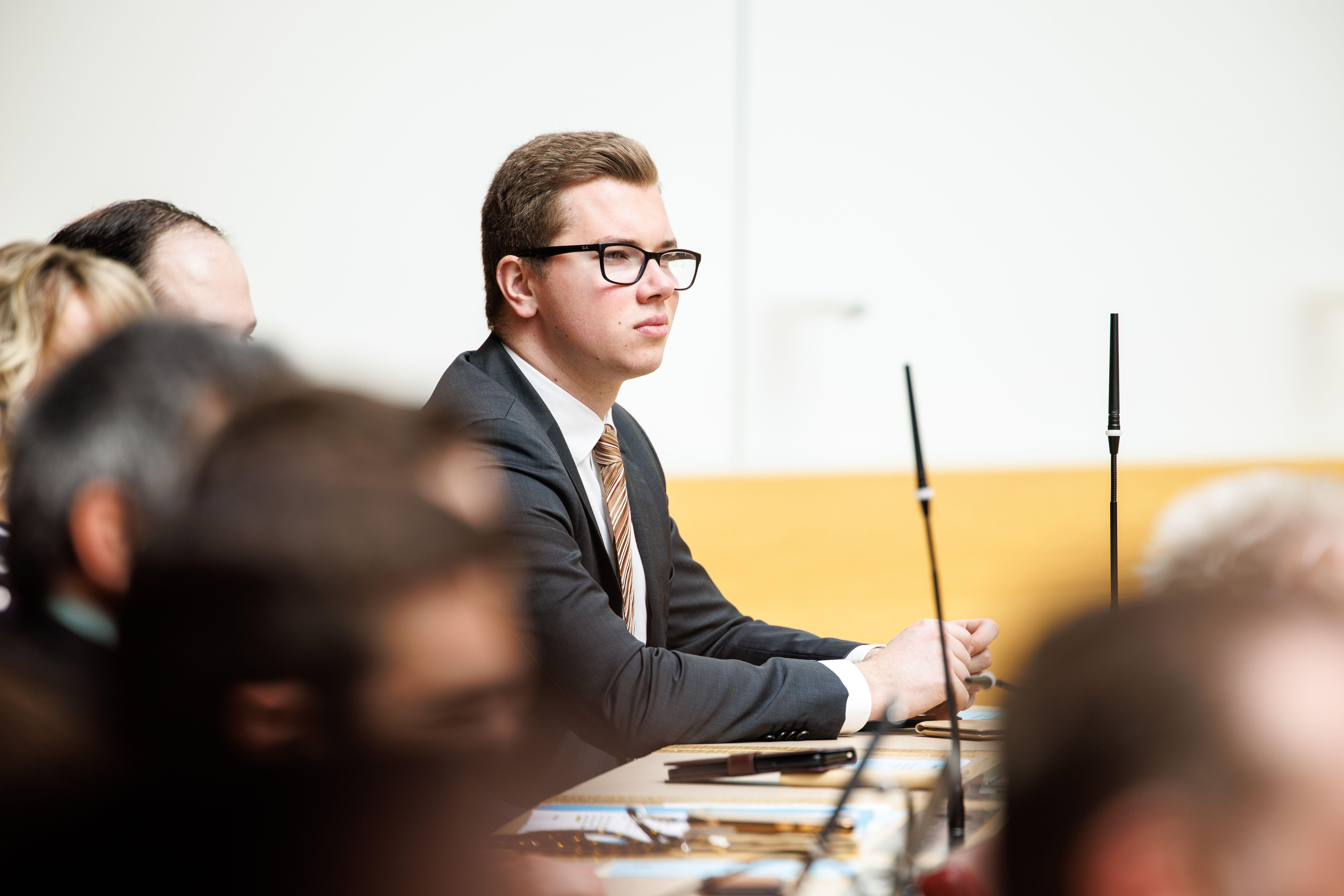 Daniel Halemba, AfD-Landtagsabgeordneter, in einer Plenarsitzung des Bayerischen Landtags (Archivbild).