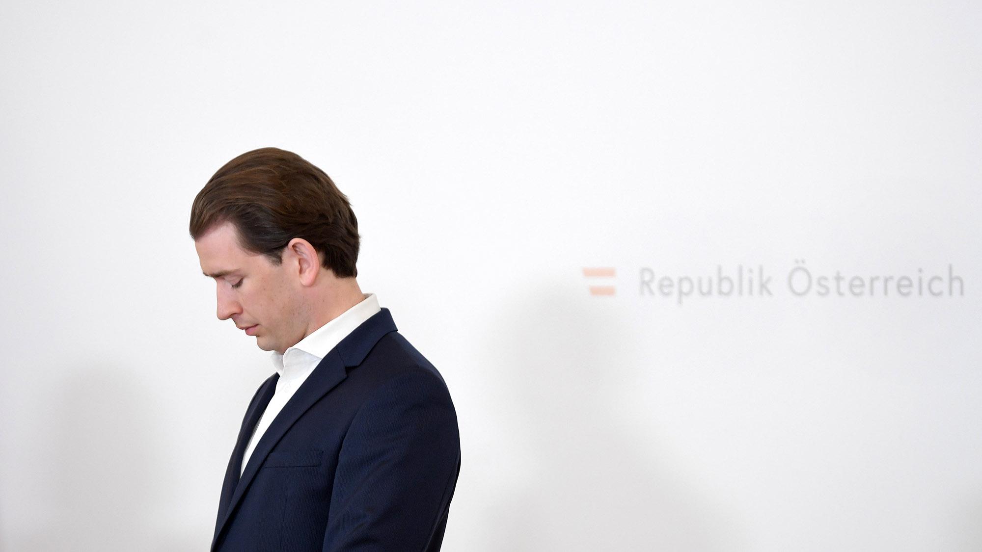 Der österreichische Bundeskanzler Sebastian Kurz (ÖVP) bei einer Pressekonferenz im Juni 2021.