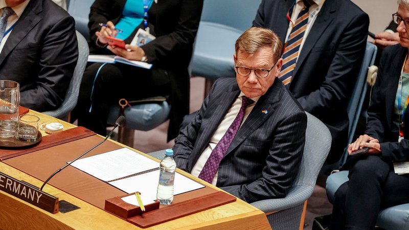 Bundesaußenminister Wadephul bei Sondersitzung des UN-Sicherheitsrats zu Estland. | Bild: dpa-Bildfunk/Kay Nietfeld Bundesaußenminister Wadephul bei Sondersitzung des UN-Sicherheitsrats zu Estland.