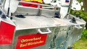 Das Heck des DLRG-Rettungsbootes "Sebastian Kneipp" ohne Außenbordmotor | Bild:DLRG Bad Wörishofen