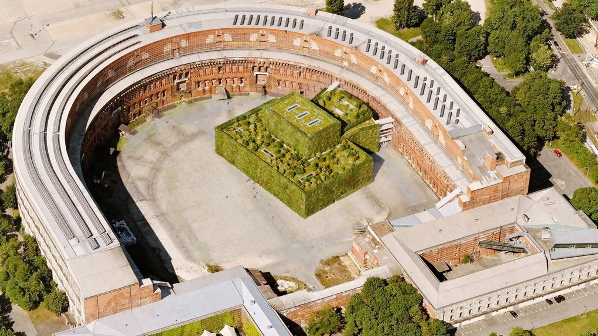 So soll der Ergänzungsbau im Innenhof der Kongresshalle aussehen