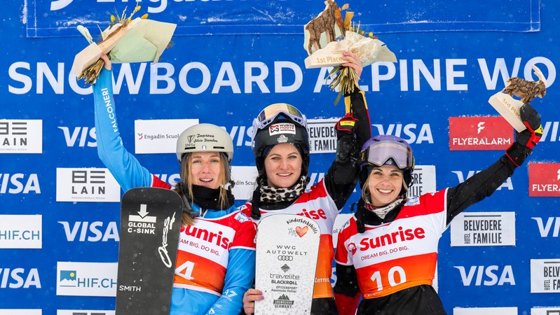 Ramona Hofmeister triumphiert | Bild: picture alliance/KEYSTONE | GIAN EHRENZELLER Ramona Hofmeister triumphiert