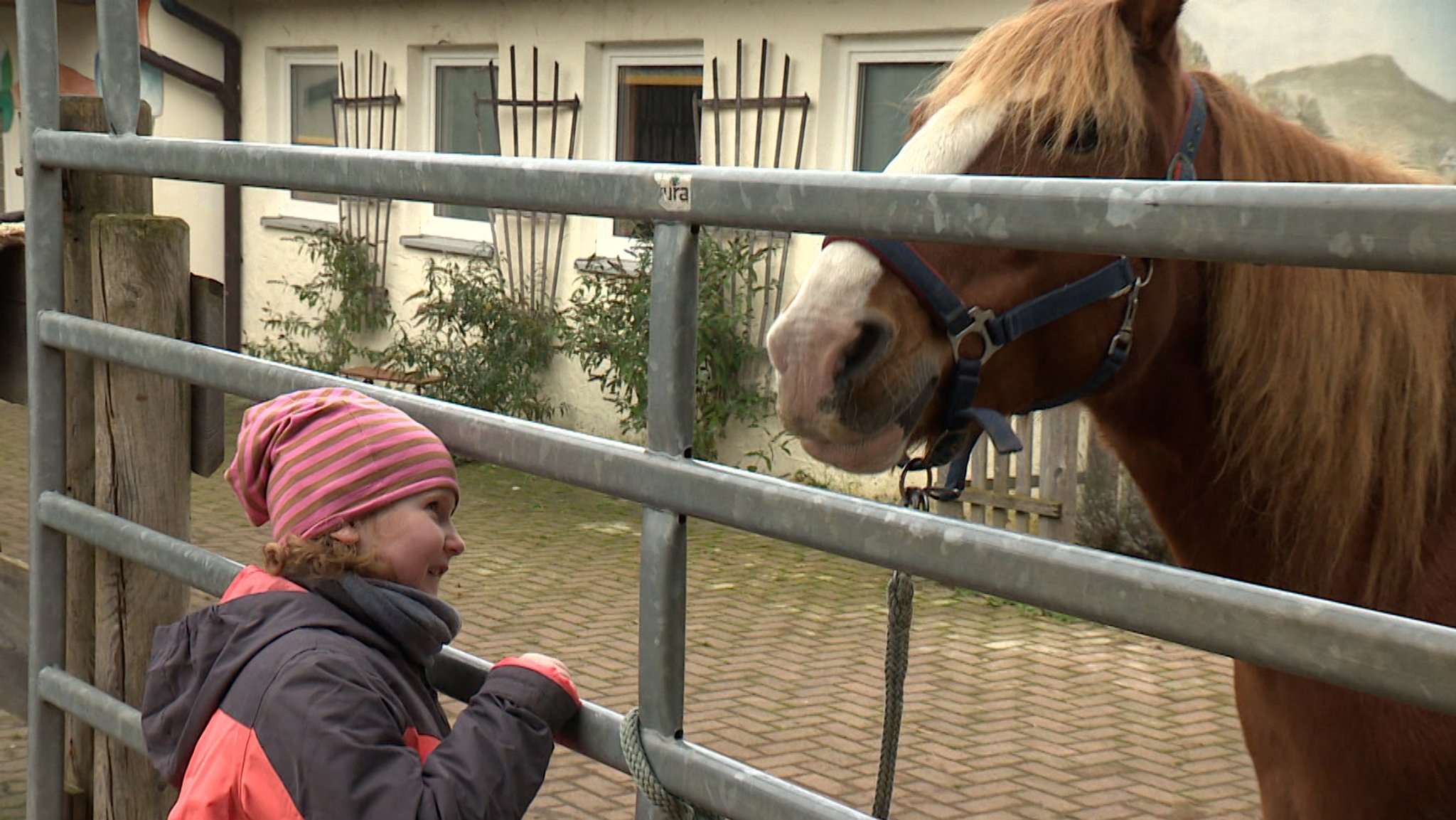 Ein Mädchen aus der Trauergruppe vom Reichelshof in Sennfeld 