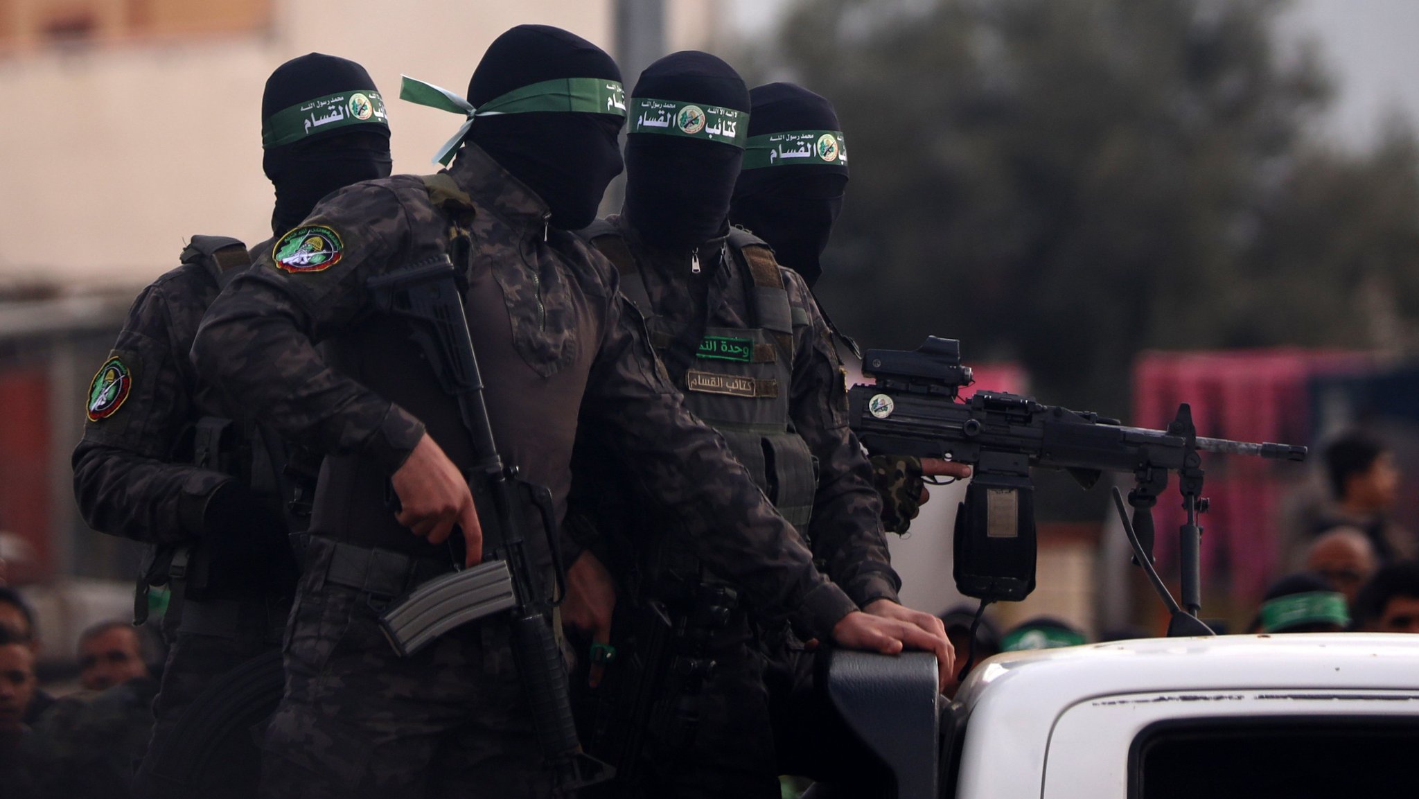 Hamas-Kämpfer bei der vergangenen Geisel-Übergabe