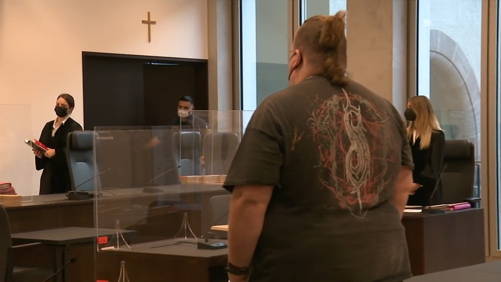 "Drachenlord" Rainer Winkler im Gerichtssaal.