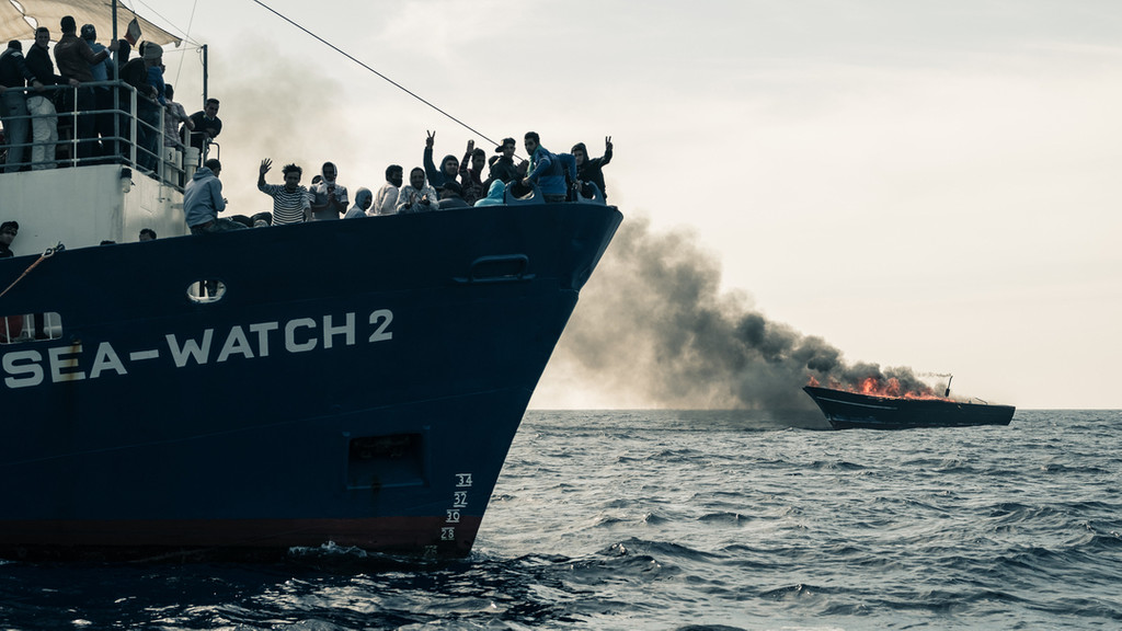 Rettung von Flüchtlingen im Mittelmeer 2017.