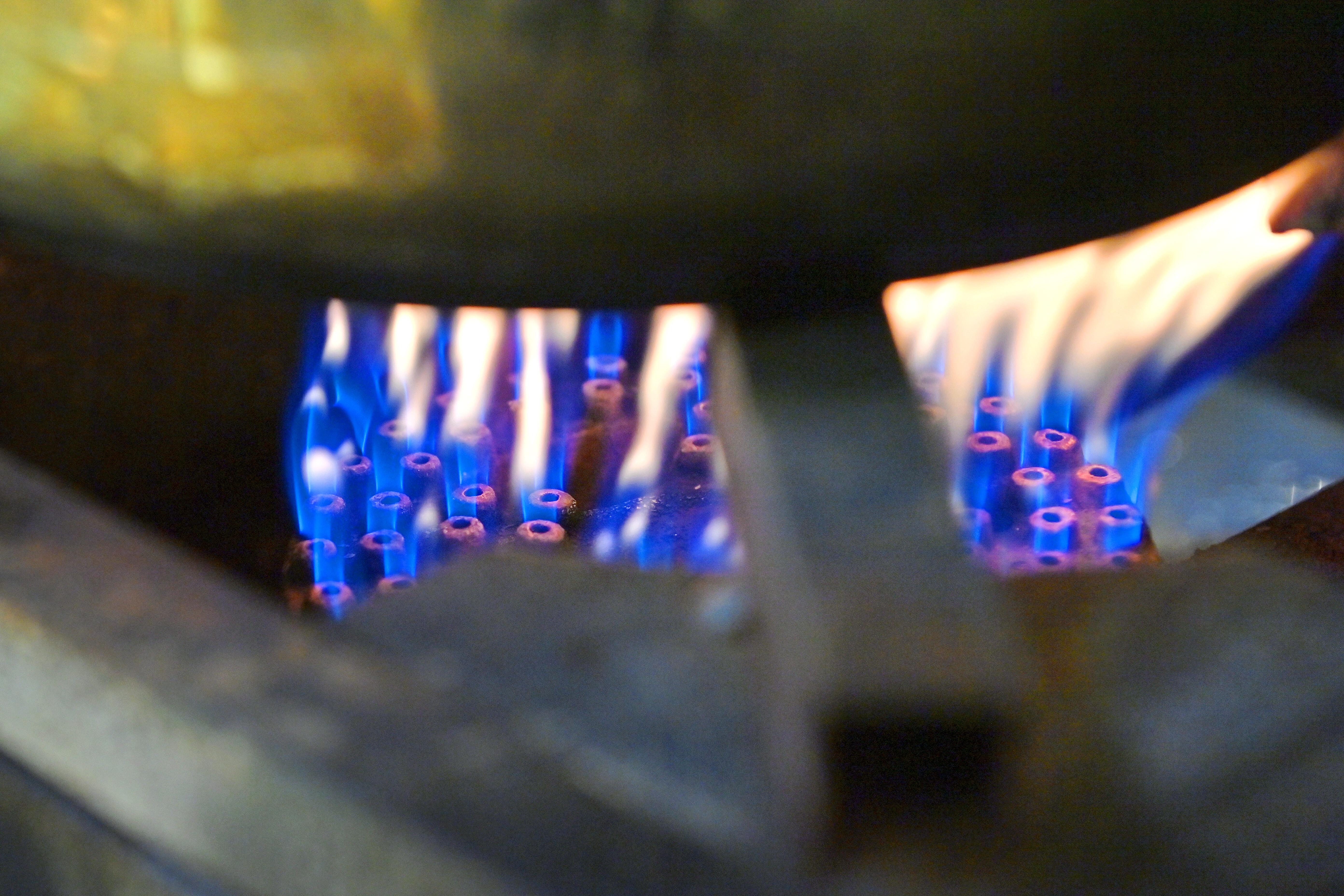 Flammen eines Gasherdes (Symbolbild)