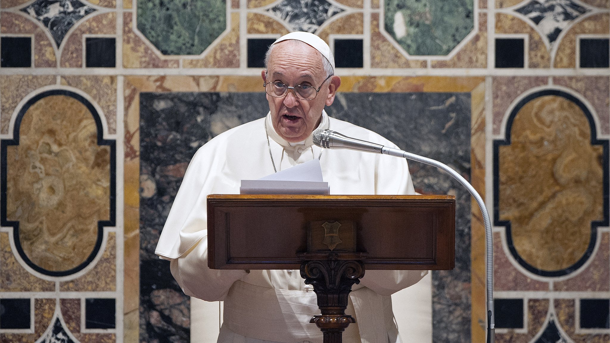 Archivbild: Papst Franziskus an Neujahr 2020. 