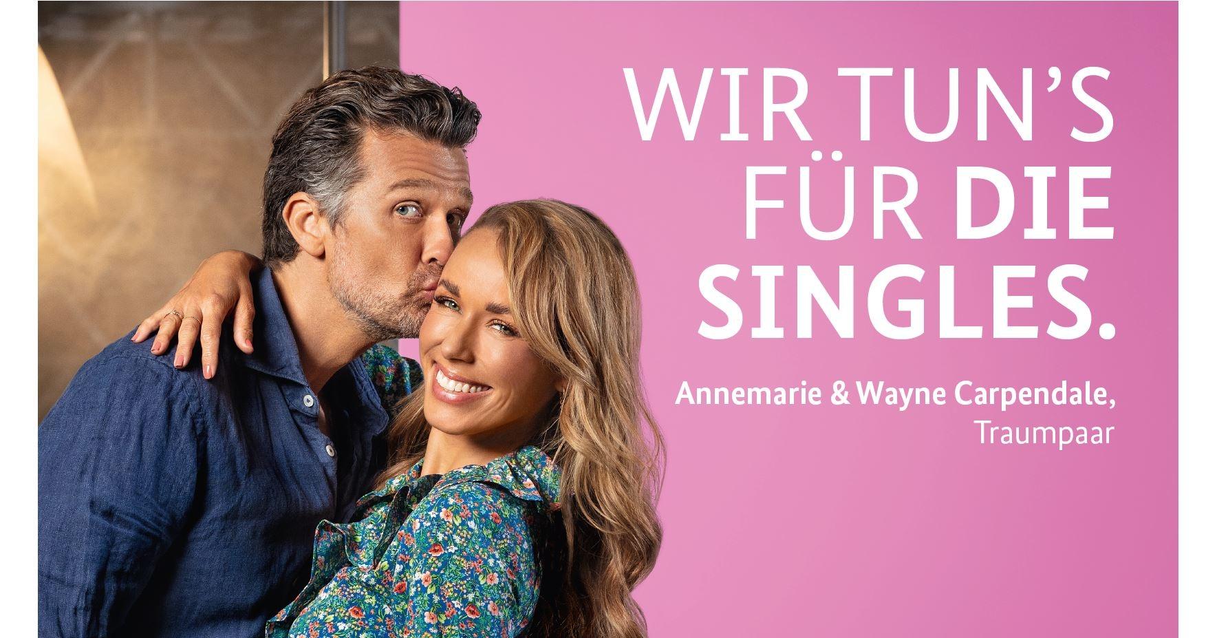 Ausschnitt aus dem Impfkampagnen-Plakatmotiv mit Annemarie und Wayne Carpendale | Bild:Bayerisches Staatsministerium für Gesundheit und Pflege