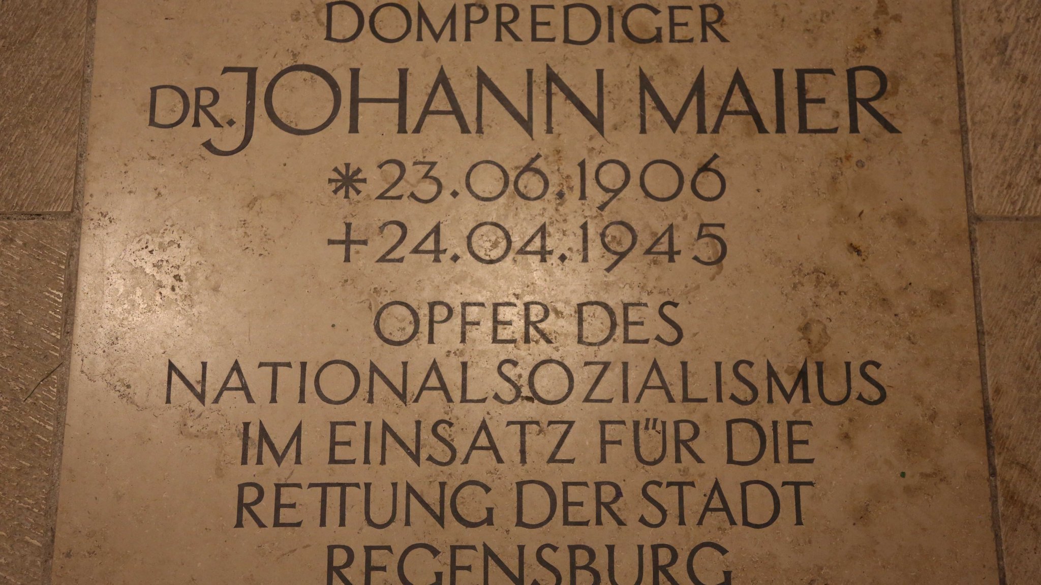 Steinernes Andenken an Johann Maier