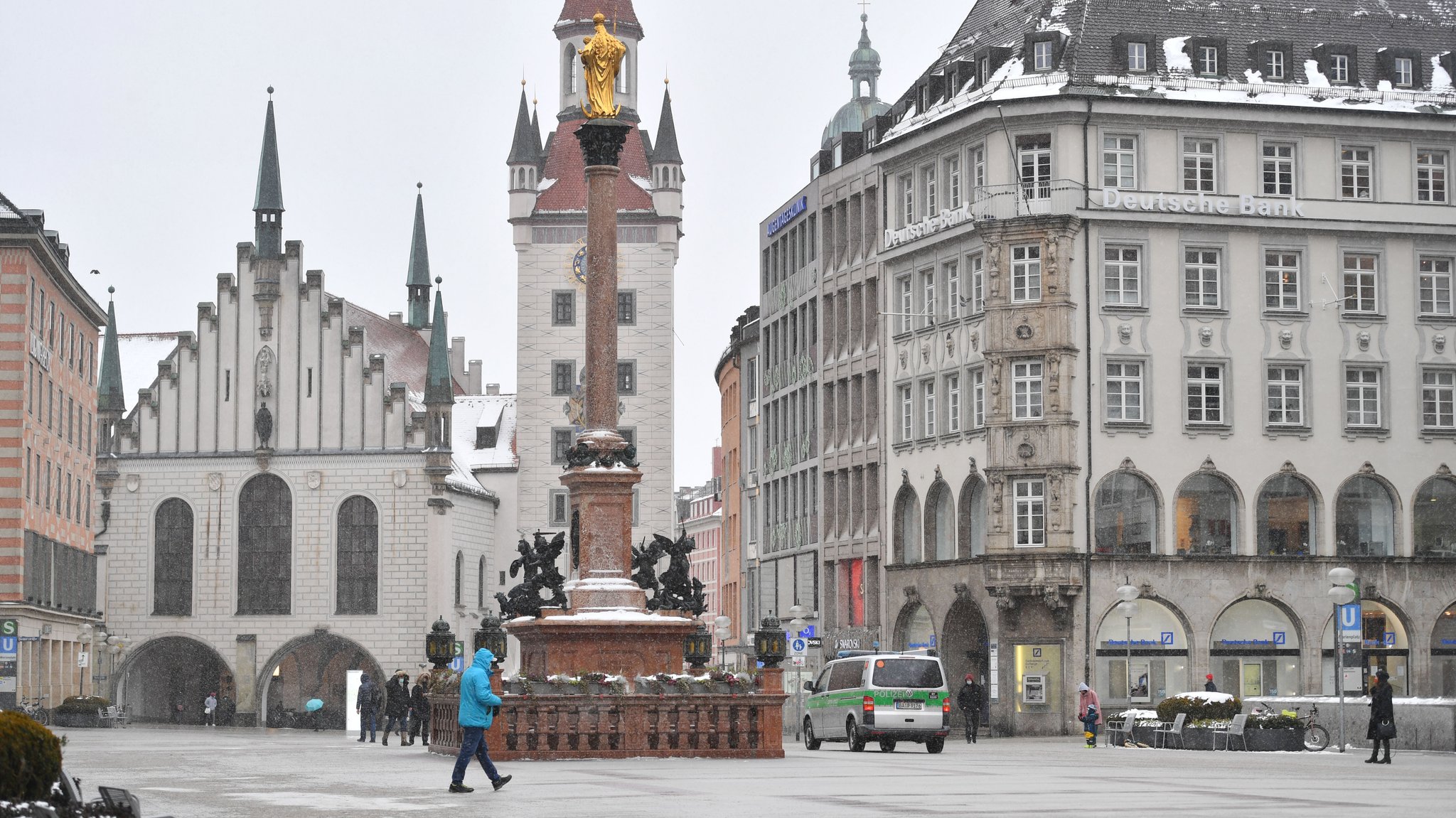 Marienplatz im Januar 2021