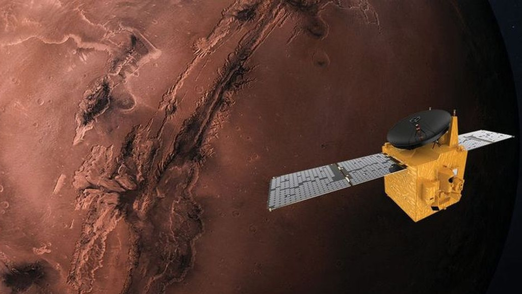Mars-Sonde Hope: Am 9. Februar 2021 soll Hope, die erste Mars-Sonde der Vereinigten Arabischen Emirate beim Mars ankommen und in den Orbit einschwenken.