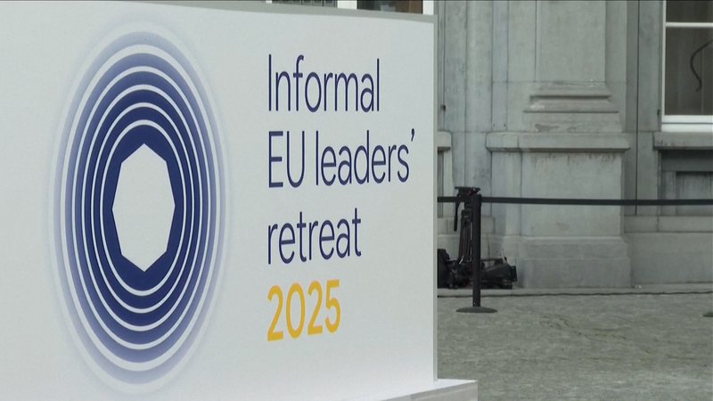 Schild zum EU-Gipfel in Brüssel | Bild: Bayerischer Rundfunk 2025 Schild zum EU-Gipfel in Brüssel