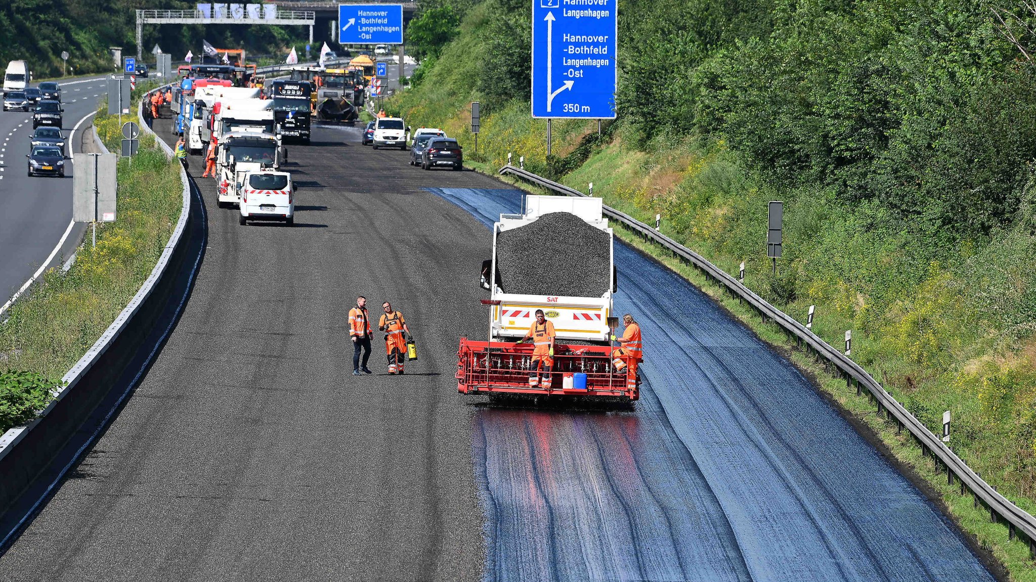 Archivbild: Baustelle auf der A2