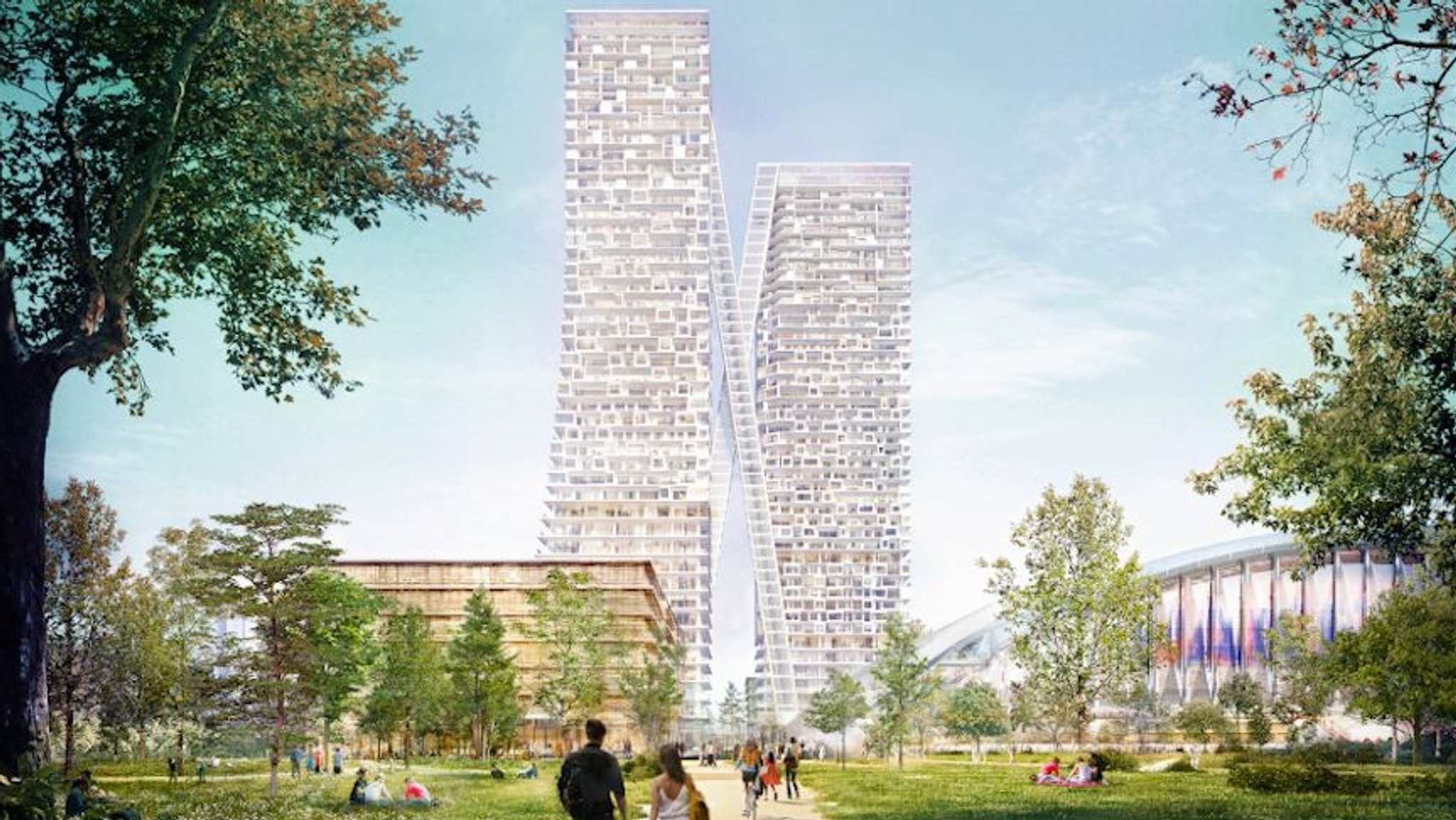 Ein erstes Modell des geplanten Paketpost-Areals in München: Die Zwillingstürme sollen aktuell mit 155 Metern die höchsten Häuser Münchens werden . | Bild: Herzog & de Meuron / LHM Ein erstes Modell des geplanten Paketpost-Areals in München: Die Zwillingstürme sollen aktuell mit 155 Metern die höchsten Häuser Münchens werden .
