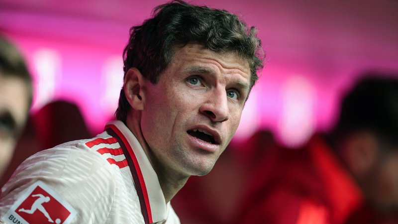 Thomas Müller im Trikot des FC Bayern | Bild: picture alliance / Christina Pahnke / sampics | sampics Thomas Müller im Trikot des FC Bayern