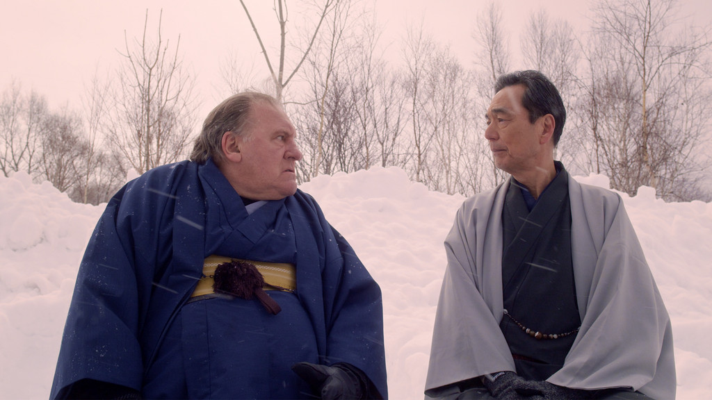 Gérard Depardieu (l.) als Koch auf der Suche nach sich selbst in Japan: "Der Geschmack der kleinen Dinge"-Filmszene.