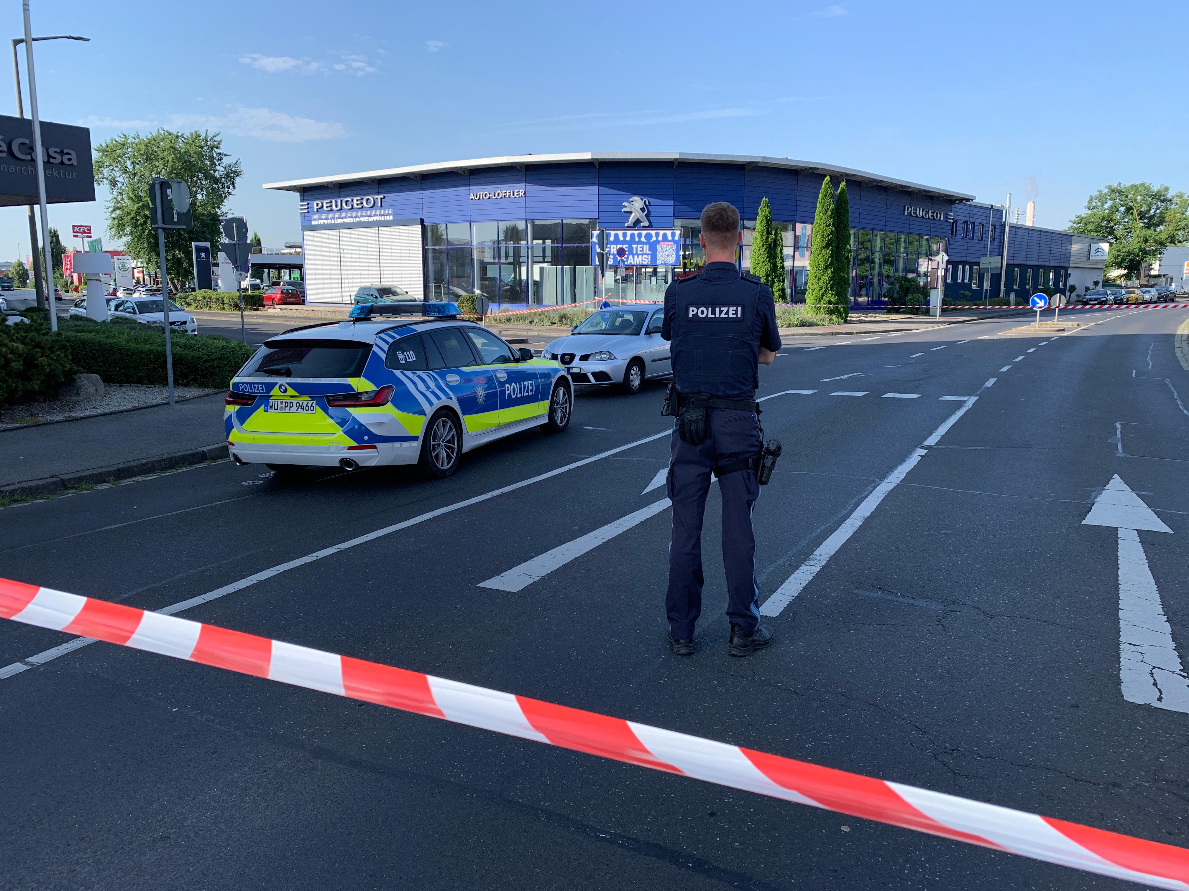 Ein Polizist am Einsatzort