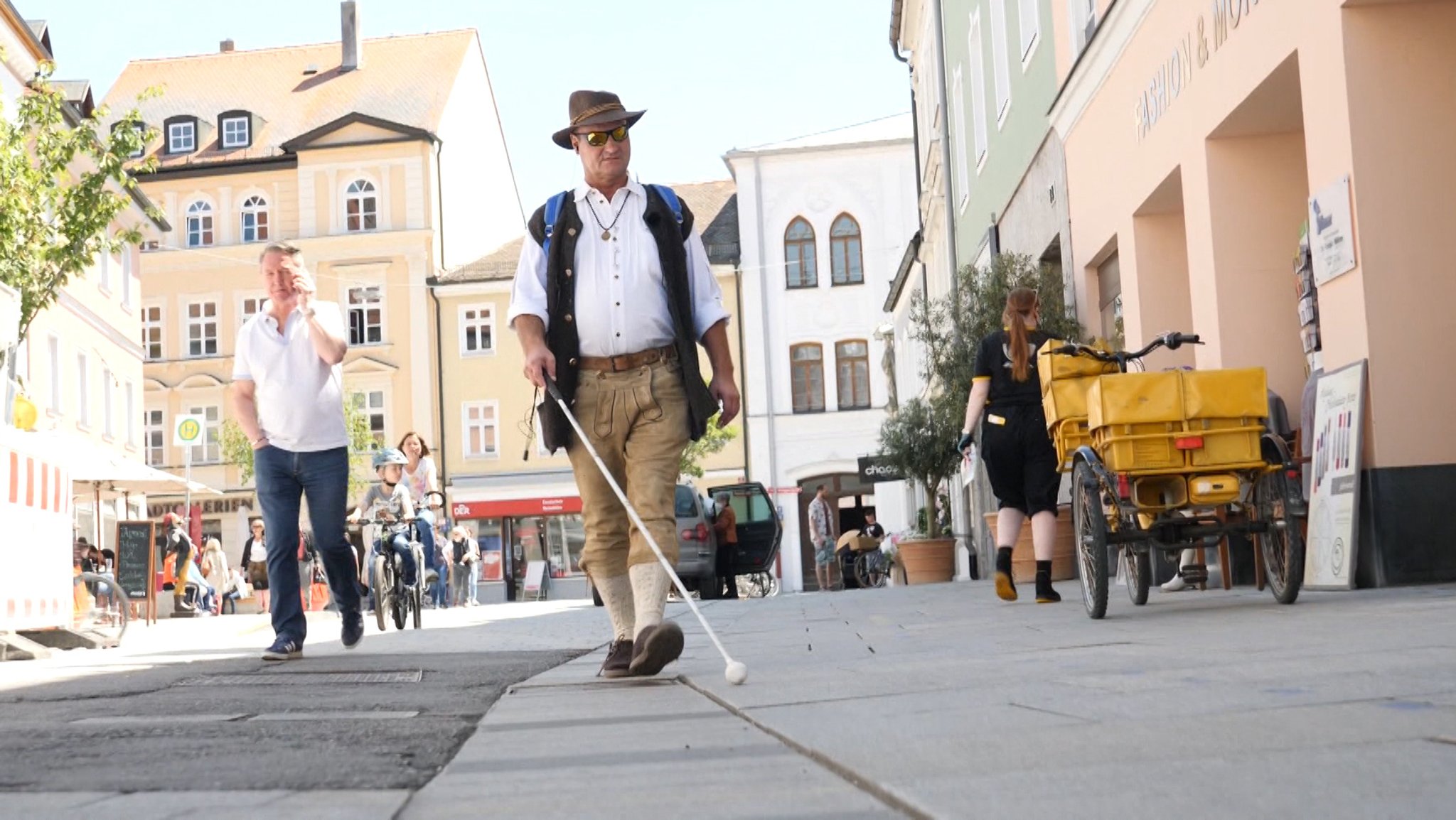 Schwierigkeiten für Blinde in Freising