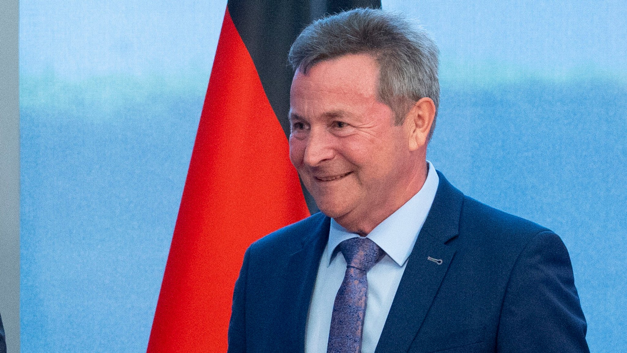 Landrat Leo Schrell bei einem Besuch in Berlin.