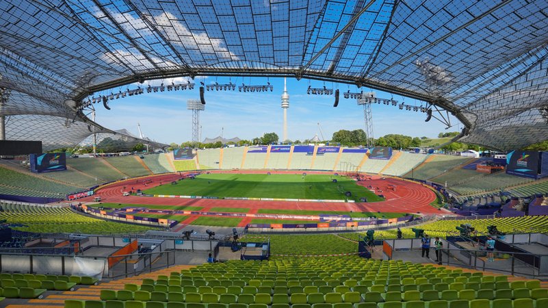 Archivbild: Das Olympiastadion in München war Austragungsort der Leichtathletik-Europameisterschaft 2022. | Bild: dpa-Bildfunk/Soeren Stache Archivbild: Das Olympiastadion in München war Austragungsort der Leichtathletik-Europameisterschaft 2022.