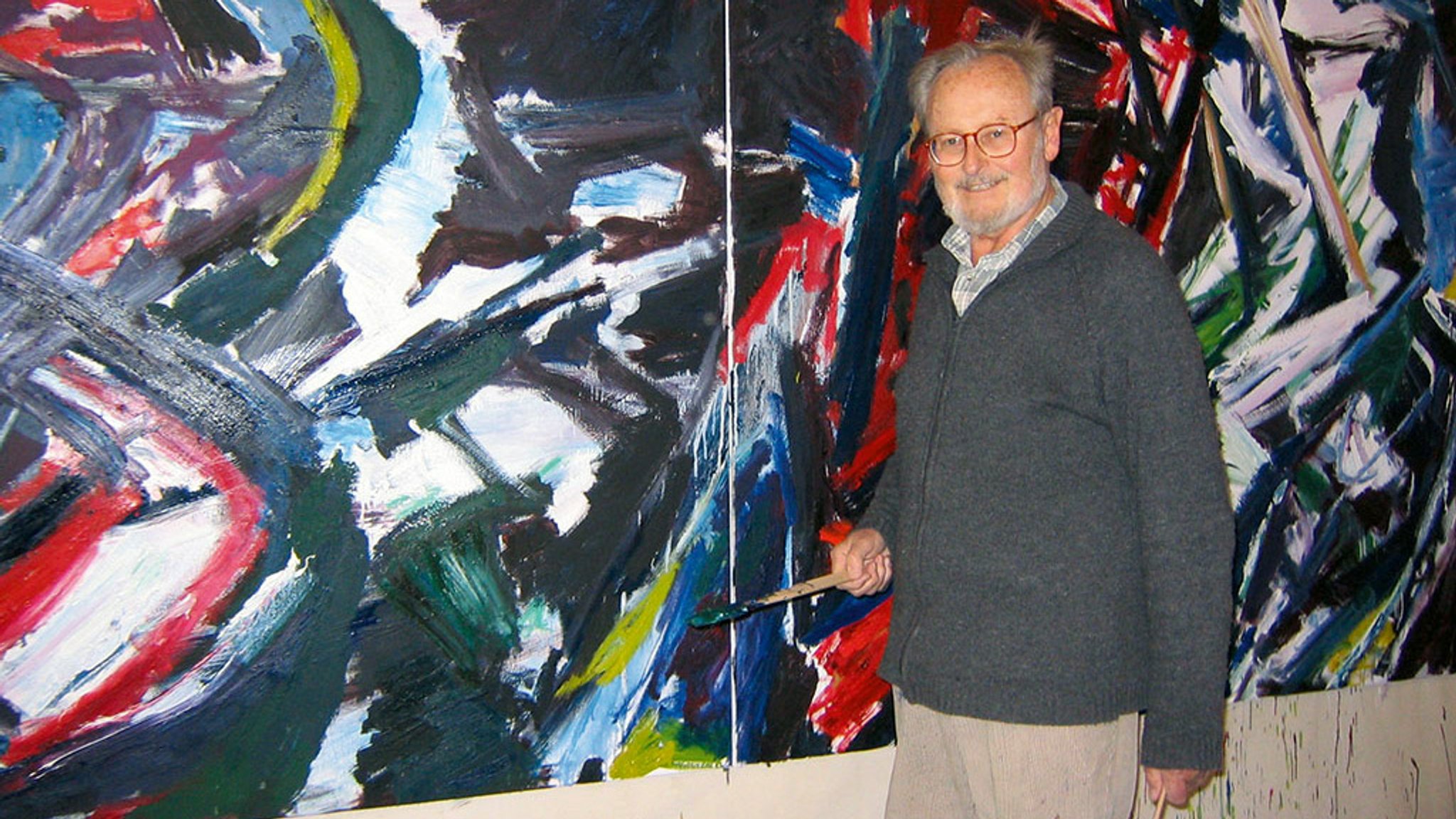 Der Münchner Maler Helmut Sturm in seinem Atelier | Bild: Archiv Helmut Sturm, München Der Münchner Maler Helmut Sturm in seinem Atelier