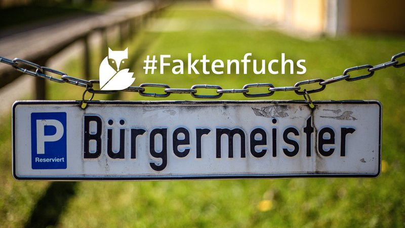 Parkplatz-Schild mit der Aufschrift "Bürgermeister". | Bild: picture alliance / Goldmann / Bearbeitung: BR Parkplatz-Schild mit der Aufschrift "Bürgermeister".