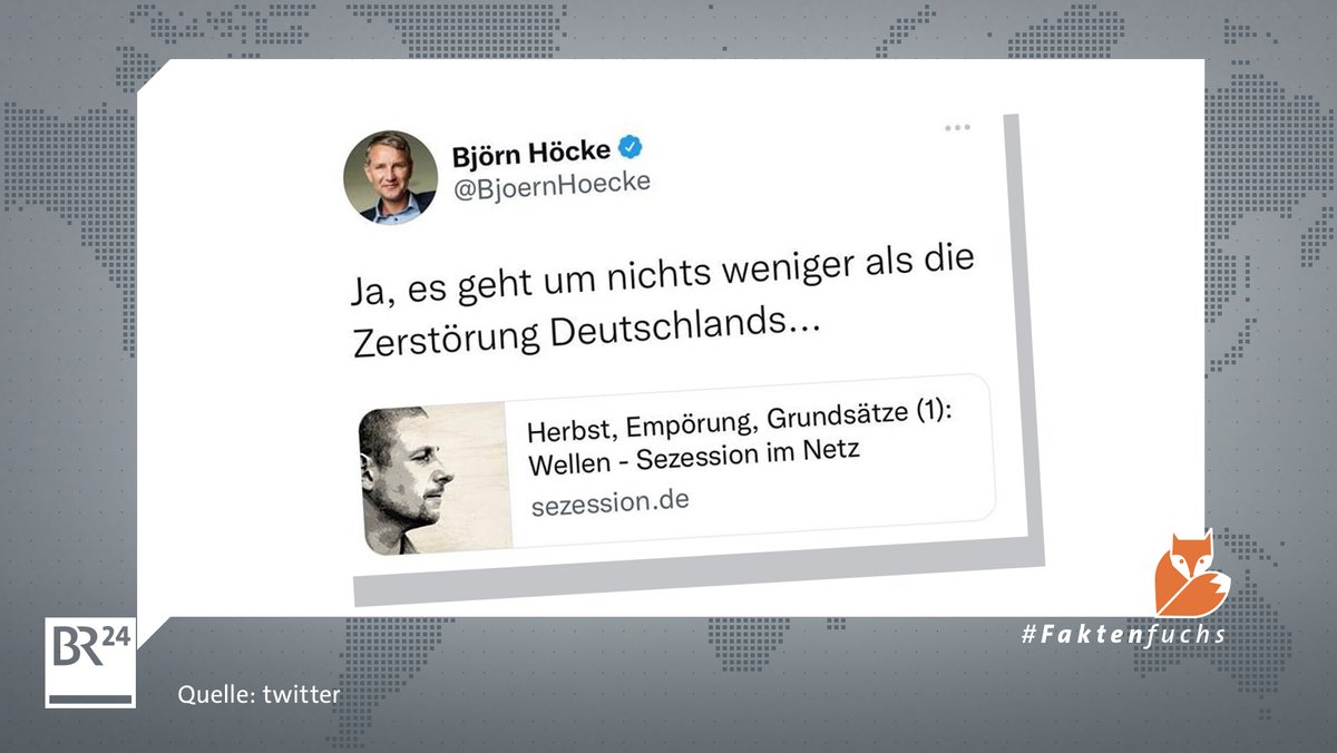 Björn Höcke reagiert auf Twitter auf einen Kubitschek-Artikel.