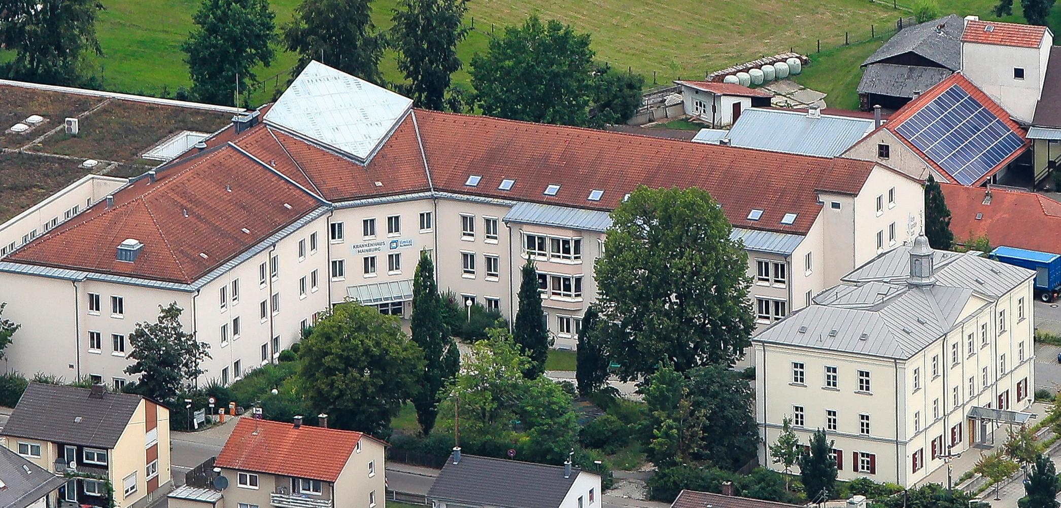 Luftaufnahme vom Ilmtalklinik-Krankenhaus in Mainburg.