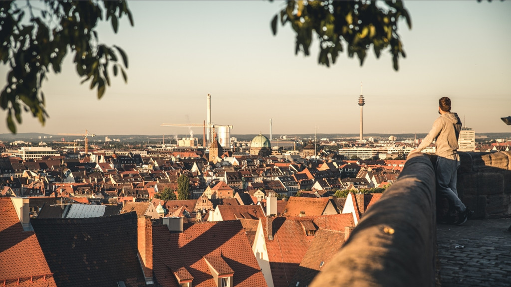 Blick über Nürnberg.