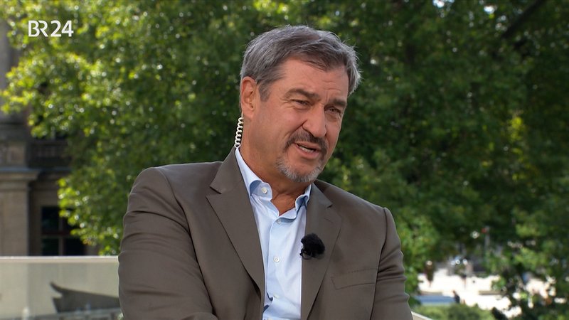 CSU-Chef Markus Söder im ARD-Sommerinterview | Bild: BR CSU-Chef Markus Söder im ARD-Sommerinterview