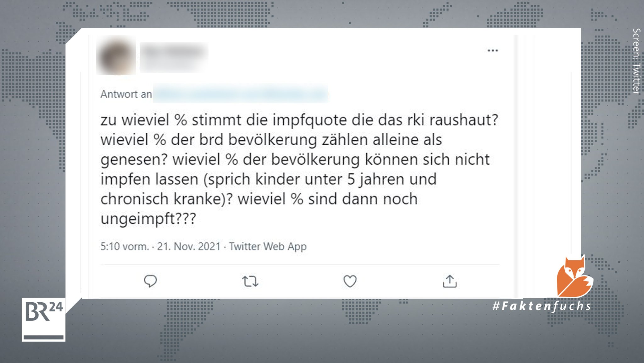 Tweet zur Impfquote: Wie viel Prozent der Bevölkerung zählen alleine als genesen?