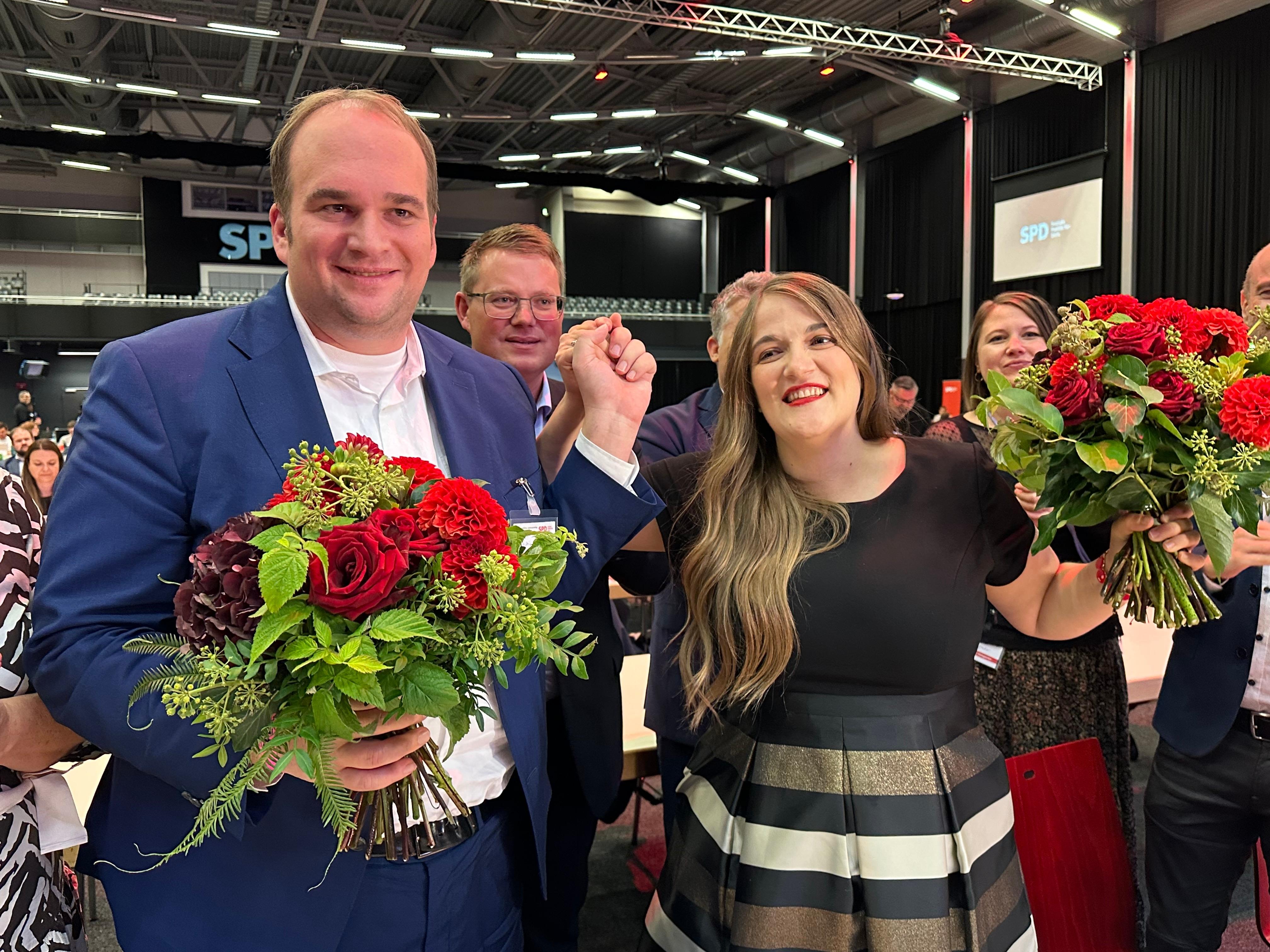 Sebastian Roloff und Ronja Endres sind das neue Führungstandem der Bayern-SPD