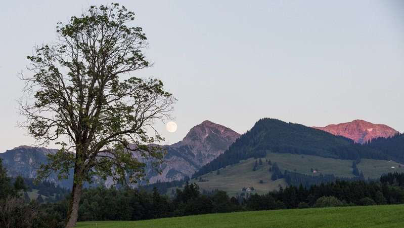 Mondaufgang an der Rotspitze in den Allgäuer Alpen (Archivbild)