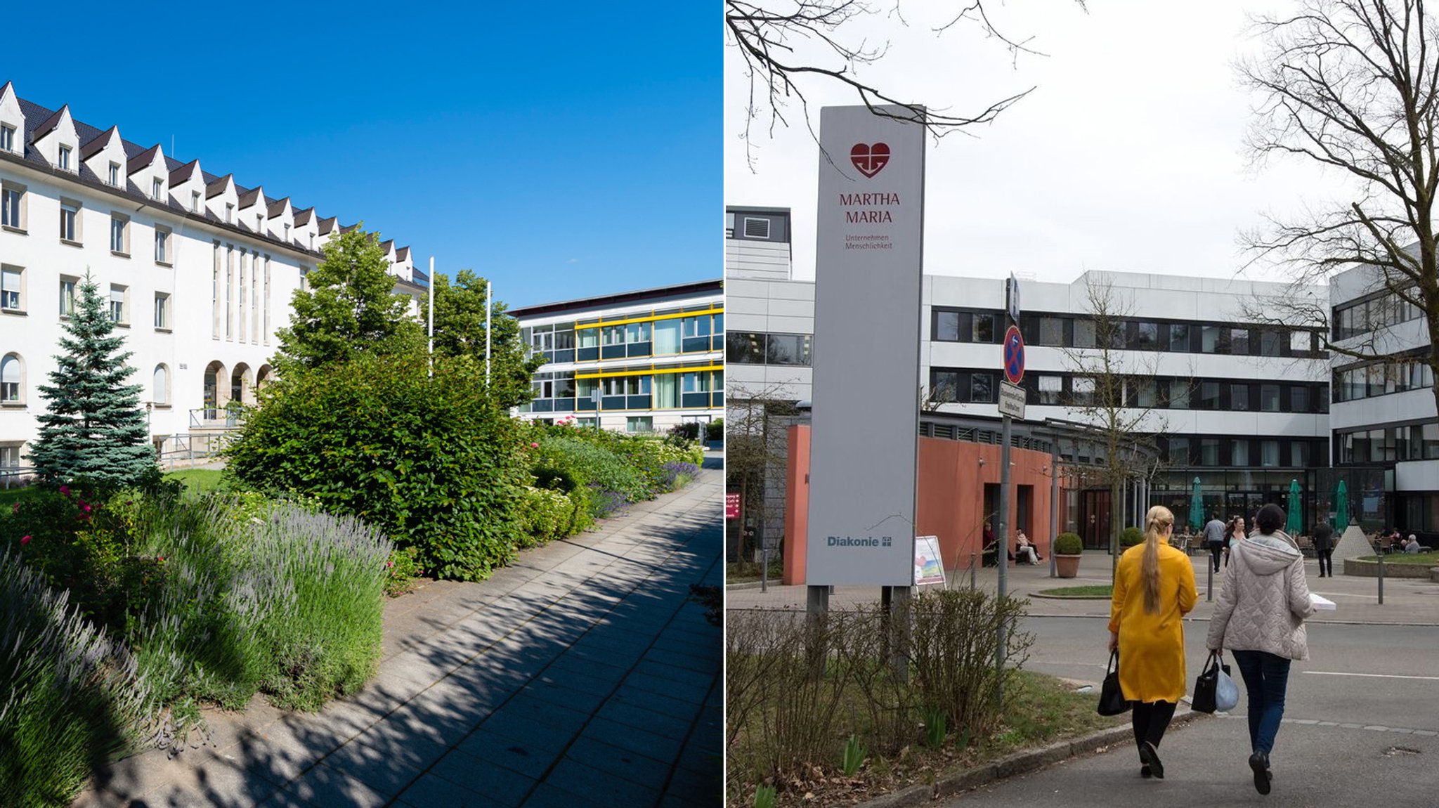 Kliniken St. Theresien (li) und Martha Maria